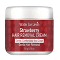 Strawberry Scent Mild Depilatory Cream Hyaluronic Acid Keratin Nourishing Gentle Comfort Whole Body Hair Removing Cream 50g Qme WHITE