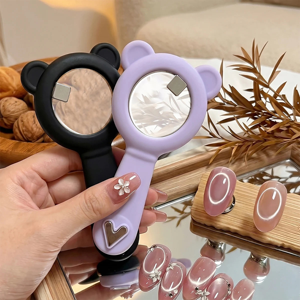 Double Headed Nail Enhancement Bear Magnetic Tool Suitable Gel Polish Qme