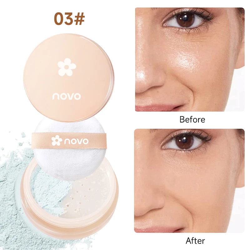 Long-Lasting Oil-Control Matte Loose Powder, Waterproof And Sweat-Proof, Non-Smudge, Covers Fine Lines And Blemishes Qme 03