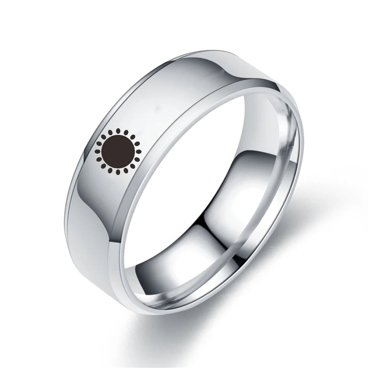 Trendy Sun Moon Couple Rings For Women Men Teens Lover's Stainless Steel Paired Couple Ring Party Wedding Fashion Jewelry Gifts Qme 3 6