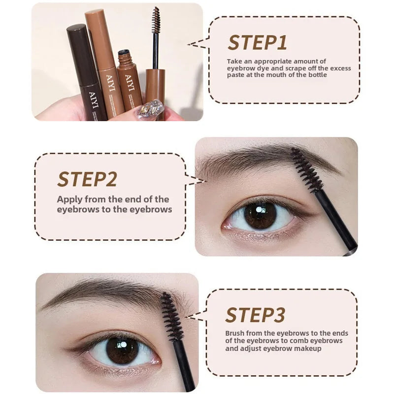 Smudge Proof Brow Mascara AIYI Waterproof Long Lasting Natural Qme
