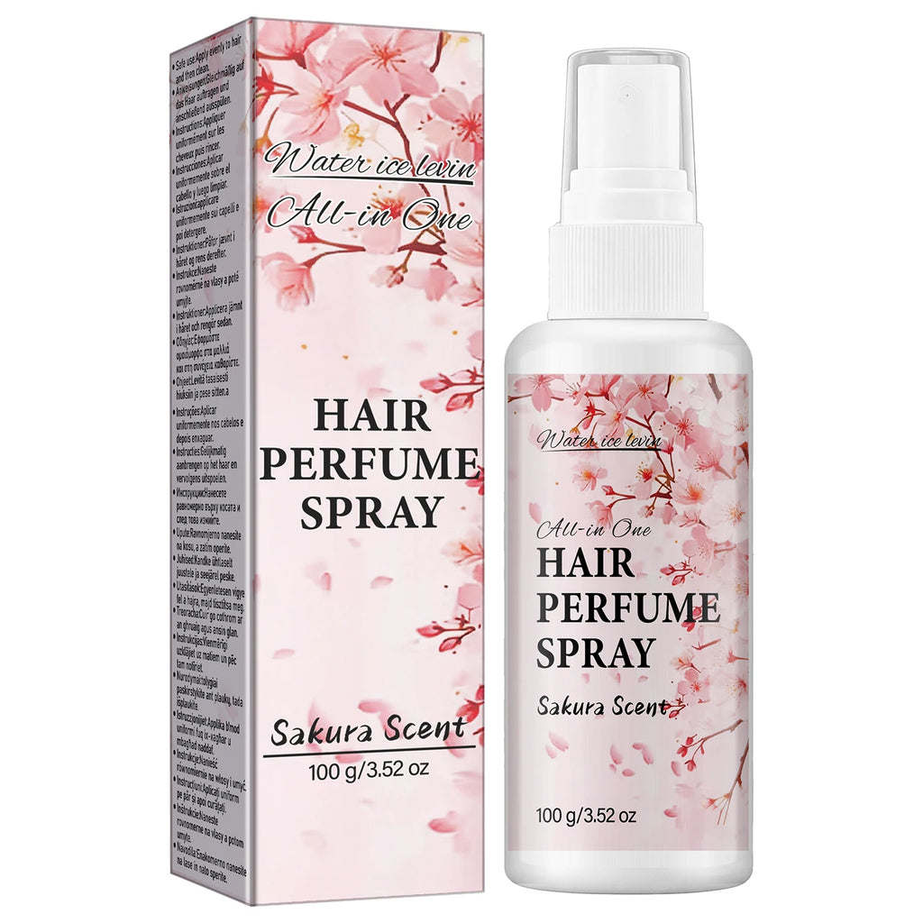 Water Ice Levin Sakura Scent Hair Perfume Spray 100g Collagen Bee Venom Anti Frizz Smooth Fragranced Hair Care Mist Qme Smoothing & Straightening