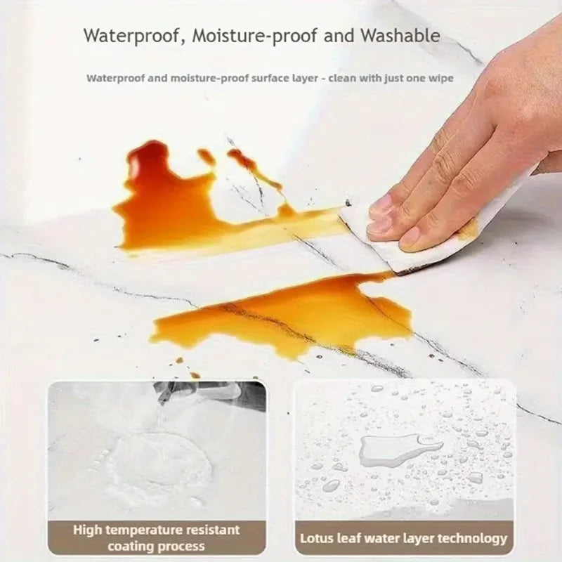 Marble Pattern Wall Panel Peel and Stick Wallpaper Decorative European Style Wall Art for Living Room Bedroom Home Decoration Qme