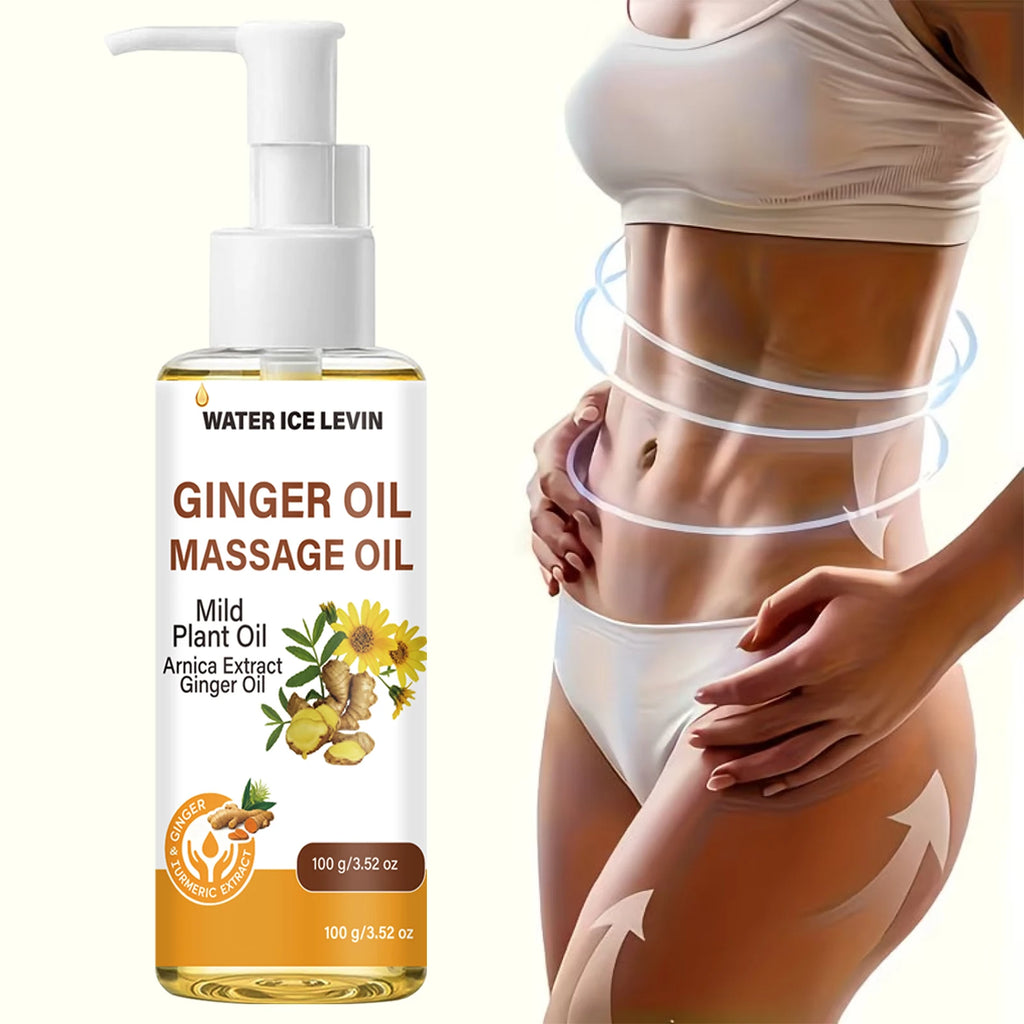 Natural Ginger Arnica Massage Oil, Hydrating Firming Plant-Based Body Care Essential Oil Qme