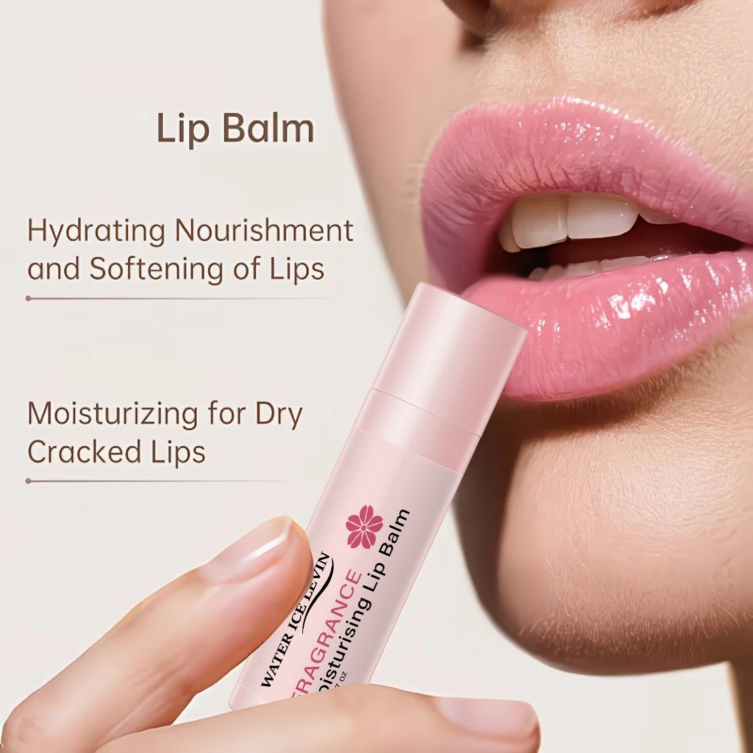 Water Ice Levin Sakura Fragrance Lip Balm Long Lasting Moisturizing Collagen Nourish Chapped Lips Qme