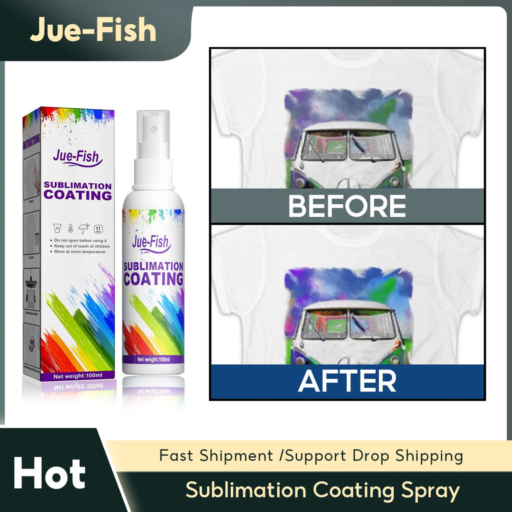Sublimation Coating Spray T-Shirt Canvas Caps Mug Sublimating Fast Pretreatment Cotton Fabric Clothes Sublimation Coating Liquid Qme