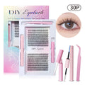 3D DIY Cluster Lash Glue-free Self-adhesive Curling Lengthening Qme 30P