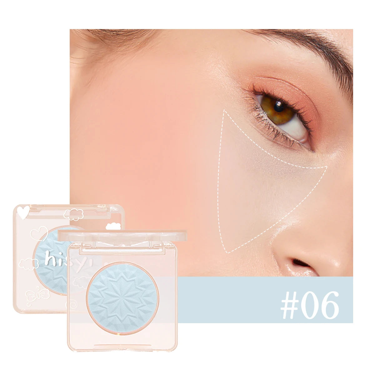 Rose Pink Matte Blush Starlight Single Shade Glow Easy Blend Qme Sky Blue