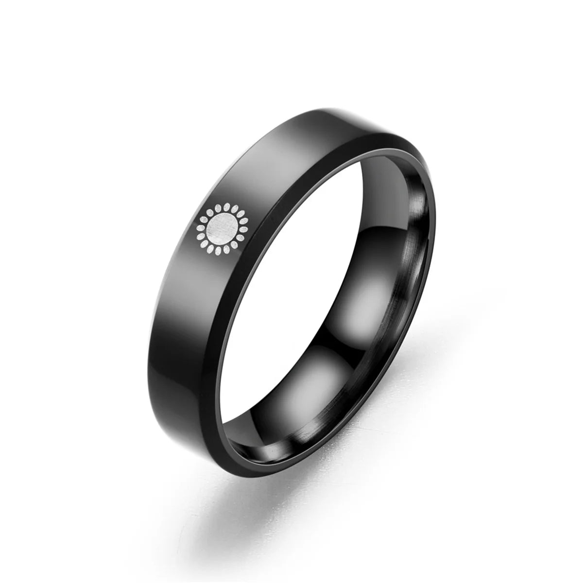Trendy Sun Moon Couple Rings For Women Men Teens Lover's Stainless Steel Paired Couple Ring Party Wedding Fashion Jewelry Gifts Qme 1 6
