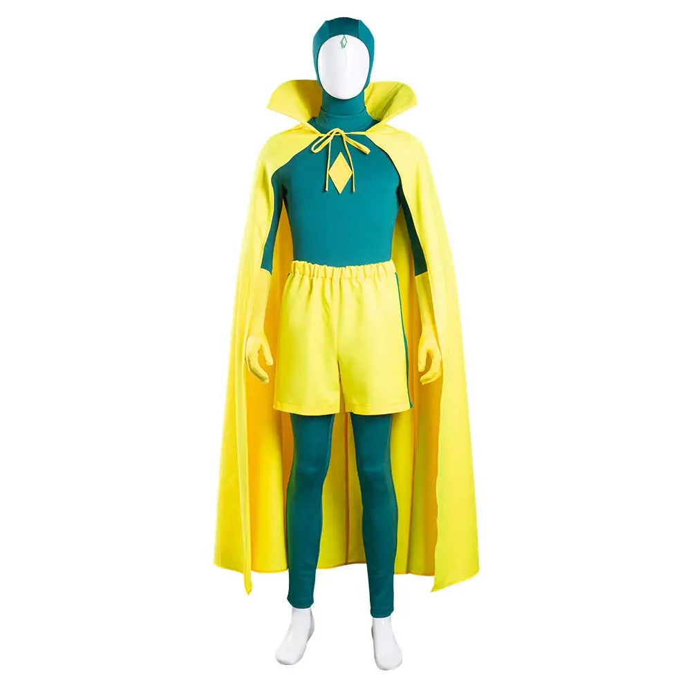 P-Jsmen Scarlet Witch Wanda Vision Cosplay Costume Scarlet Witch Maximoff Women Halloween Carnival Mask Suit Halloween Costume Qme Wanda Vision XS（old）
