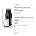 Portable Electric Coffee Grinder Rechargeable Stainless Steel Qme ZM-ECG07