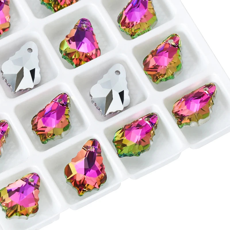 Austria Crystal Pendant Loose Rhinestone Beads Charms Glass Jewelry