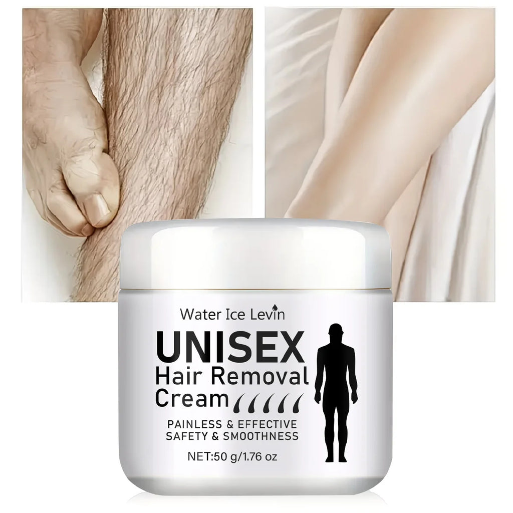 Water Ice Levin Unisex Gentle Hair Removal Cream 50g Hydrating Nourish Smooth Skin Painless Whole Body Depilatory Cream Qme