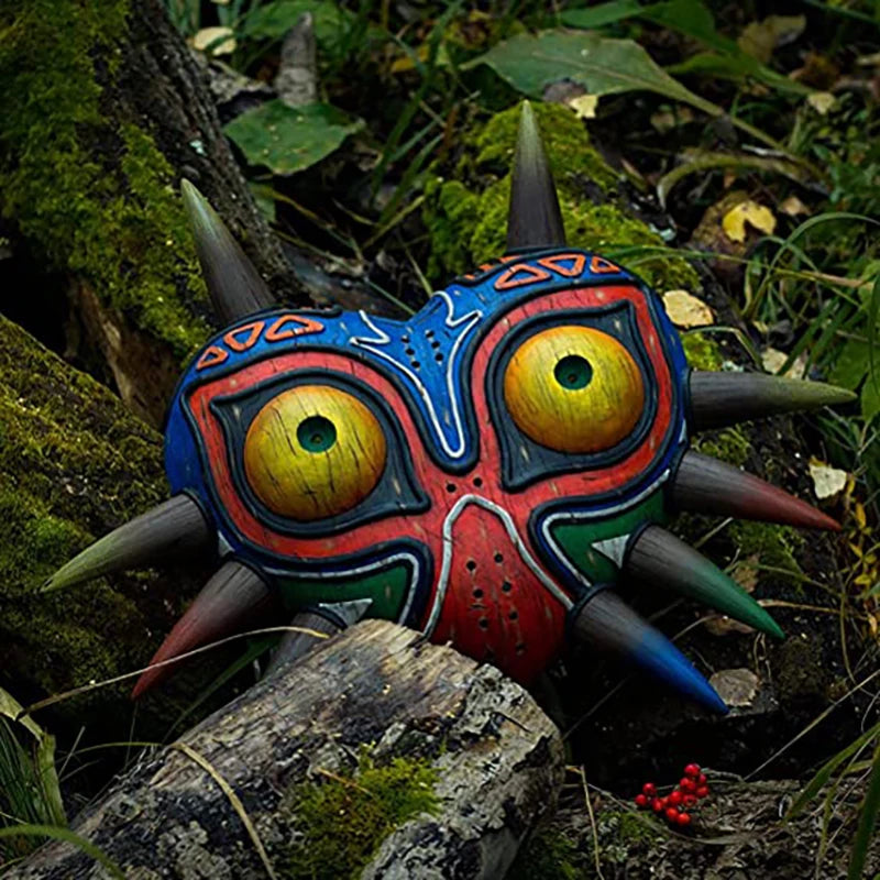P-Jsmen The Legend of Zelda Majora Led Mask Game Cosplay Latex Face Cover for Adults Kids Halloween Cosplay Props Qme