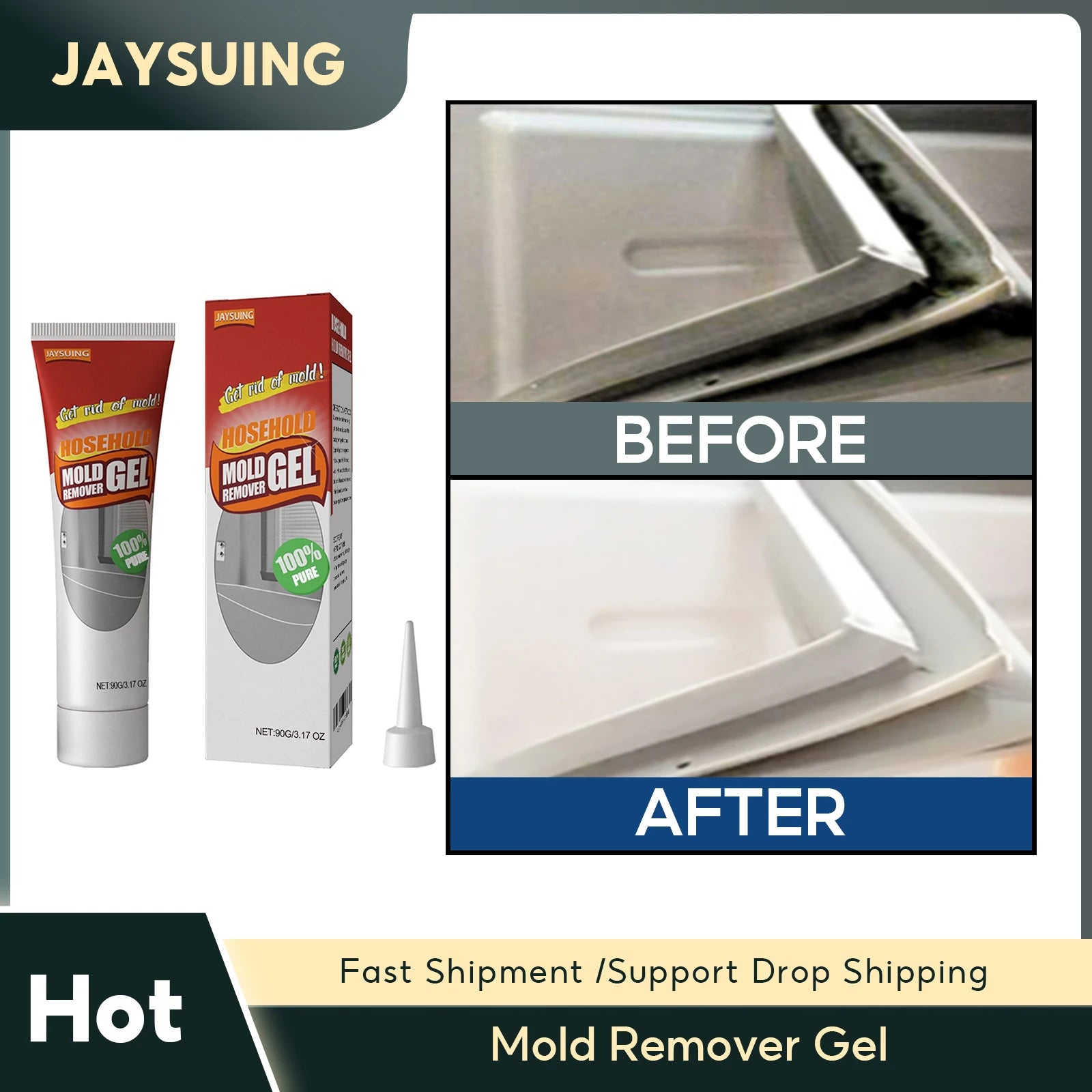 Mold Remover Gel Effective Mould Stain Cleaner Wall Mildew Remover Washing Machine Mold Cleaning Mold Mildew Scavenging Agent Qme