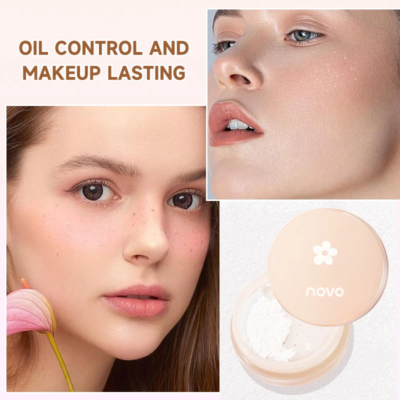 Long-Lasting Oil-Control Matte Loose Powder, Waterproof And Sweat-Proof, Non-Smudge, Covers Fine Lines And Blemishes Qme