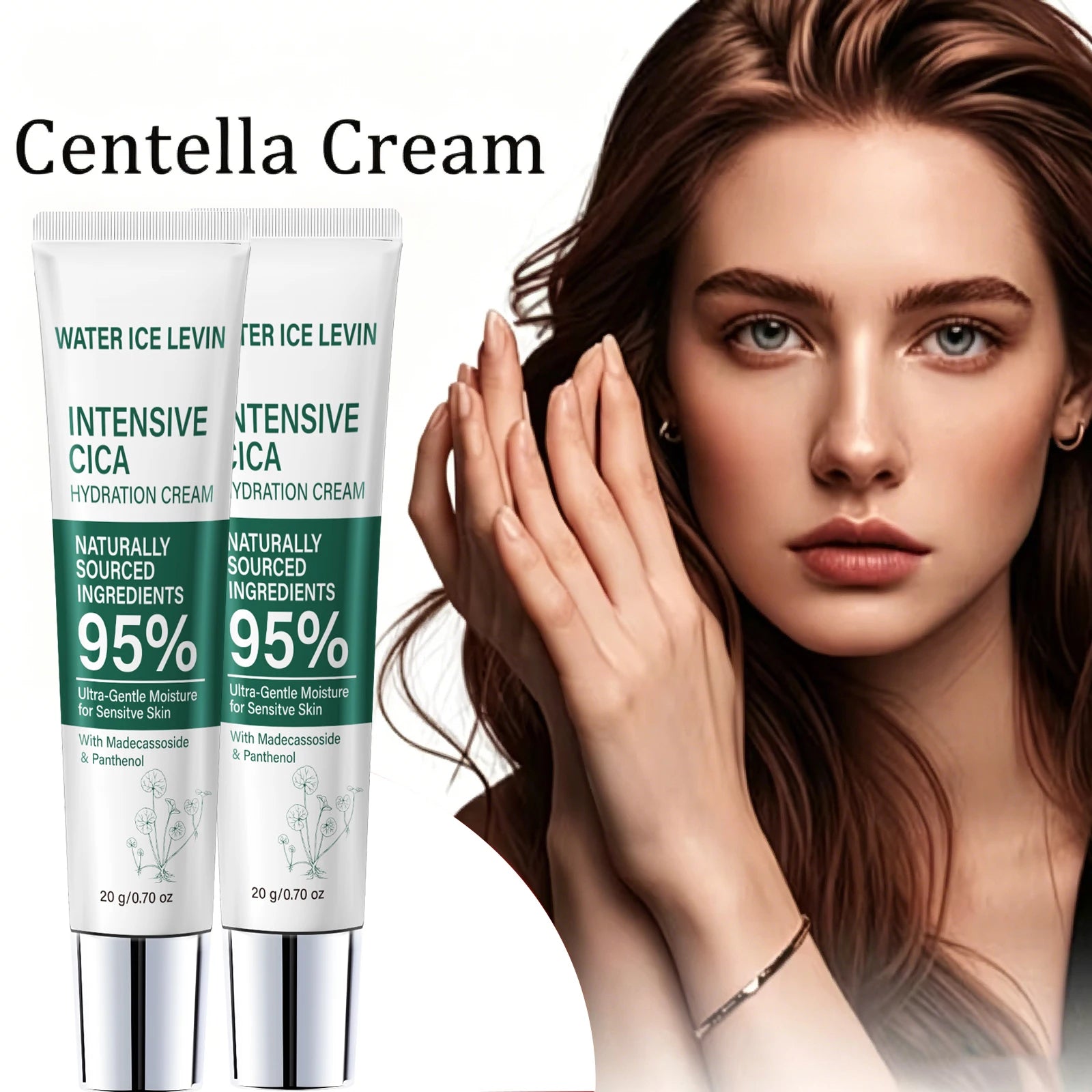 95% Natural Derived Cica Repair Lotion Madecassoside Panthenol Ultra Gentle Deep Hydration Soothe Sensitive Dry Skin Cream 20g Qme