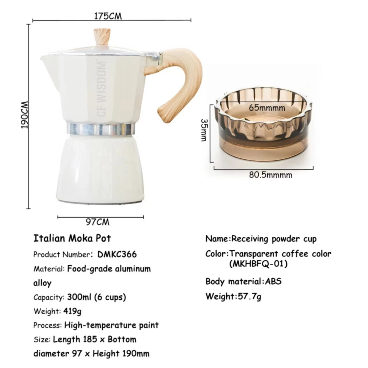 Espresso Maker Moka Pot Percolator Coffee Perfect Thanksgiving Qme DMKW364