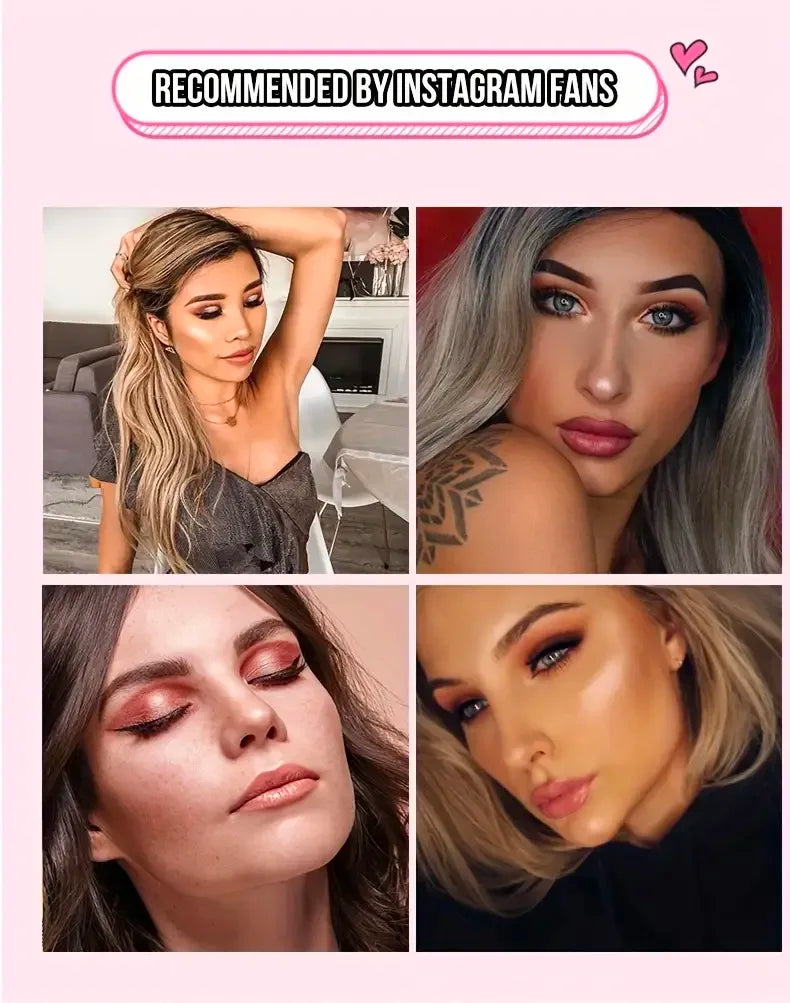 3-Color Eyeshadow Palette Compact Lightweight Matte Glitter Earthy Qme