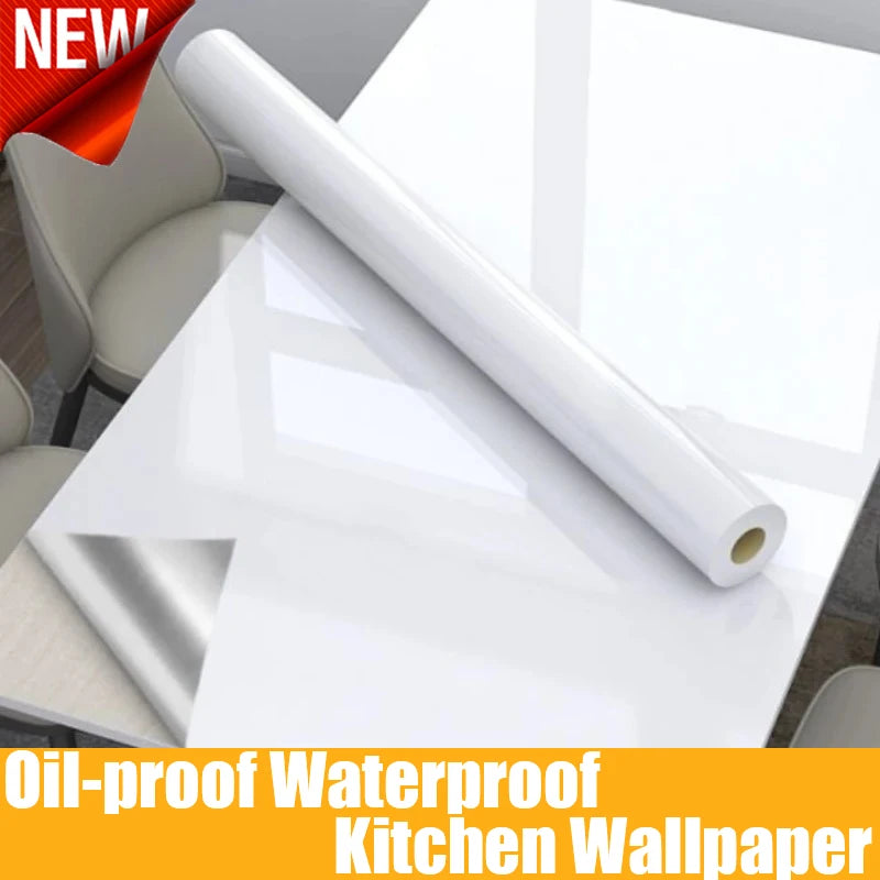 60cm waterproof oil proof mold resistant wallpaper marble wall sticker for kitchen cabinets countertop peel and stick decoration Qme