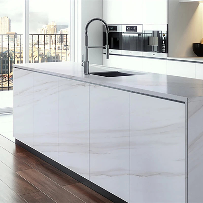 55cm waterproof oil resistant mildew proof wallpaper marble pattern self adhesive wall sticker for kitchen cabinet countertop Qme