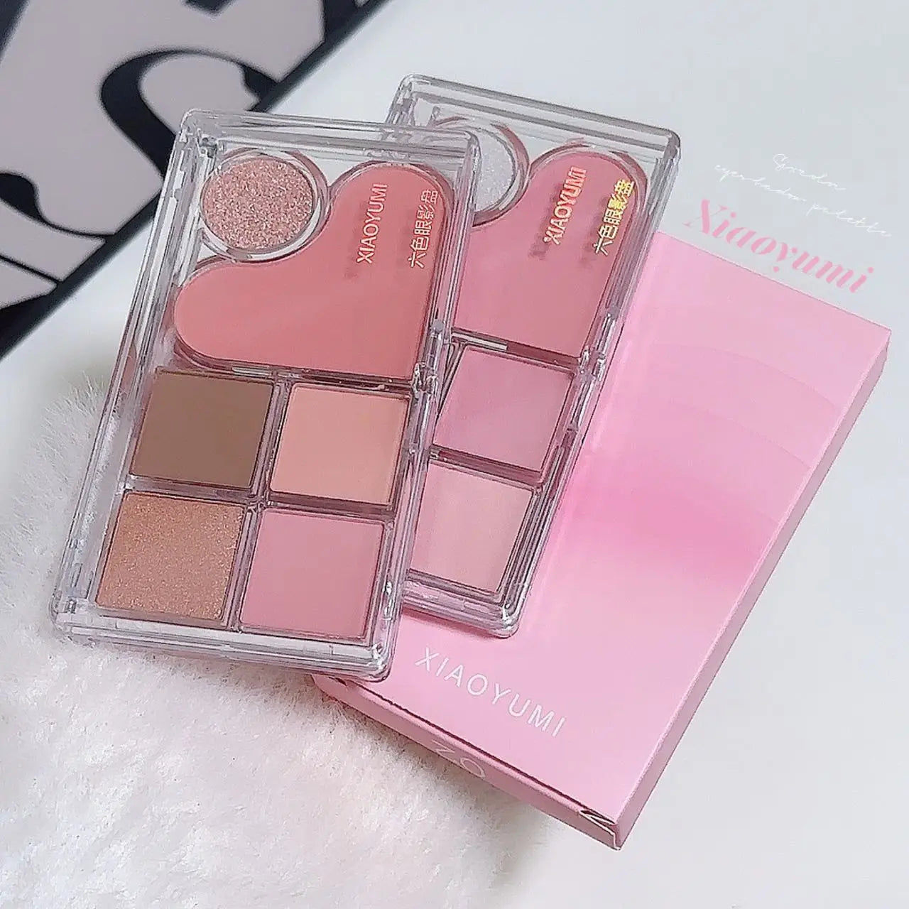Six-color Eyeshadow Palette Soft Delicate Pearlescent Matte Earth-tone Qme