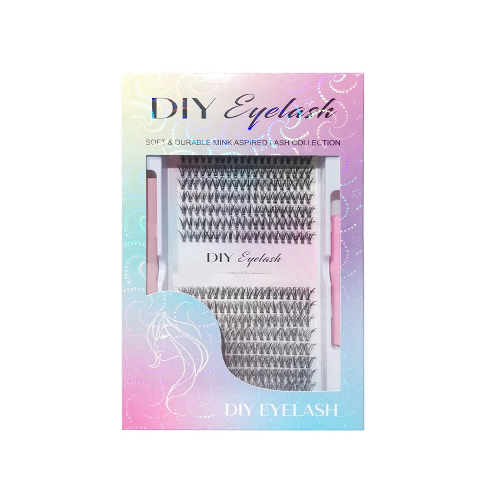 3D DIY Cluster Lash Glue-free Self-adhesive Curling Lengthening Qme