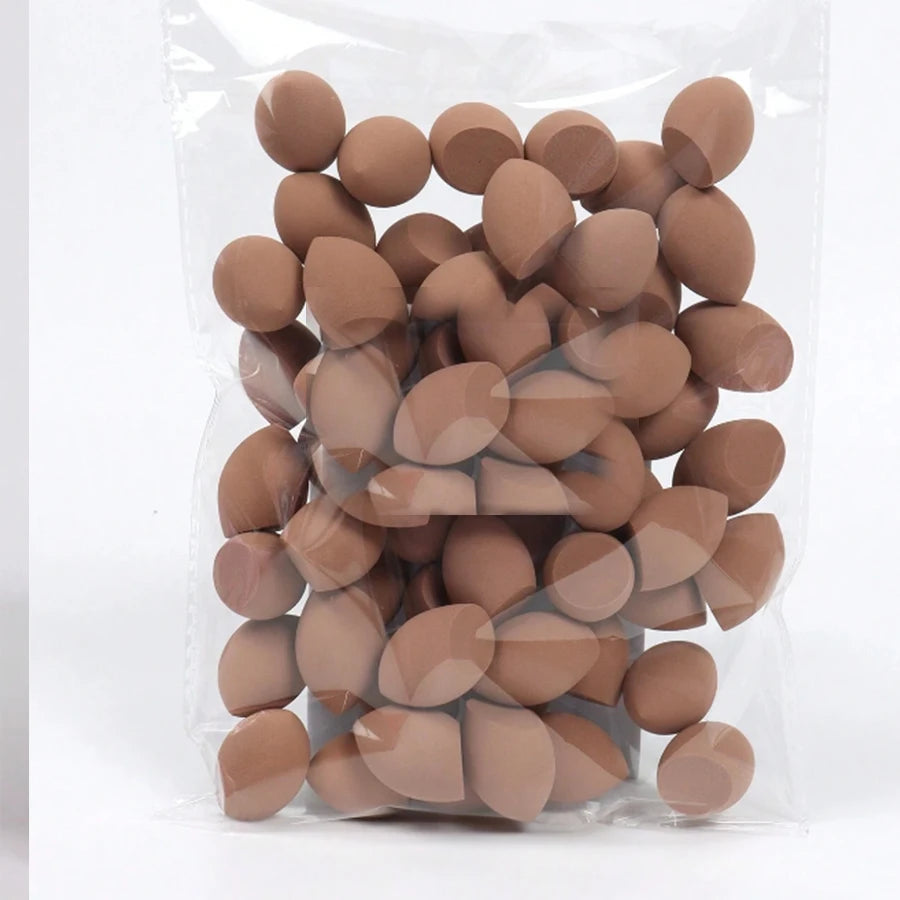 Mini Finger Puff Beauty Cosmetic Foundation Sponge Makeup Blender Qme Brown