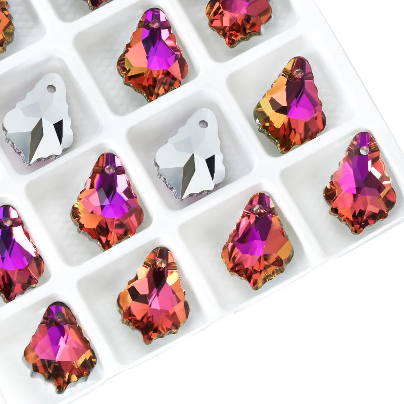 11x16mm Crystal 6090 Baroque Pendant Glass Austria Loose Beads Rhinestone Charms for Jewelry Making Necklace Earrings DIY 12Pcs Qme 001RF 11x16mm-12pcs