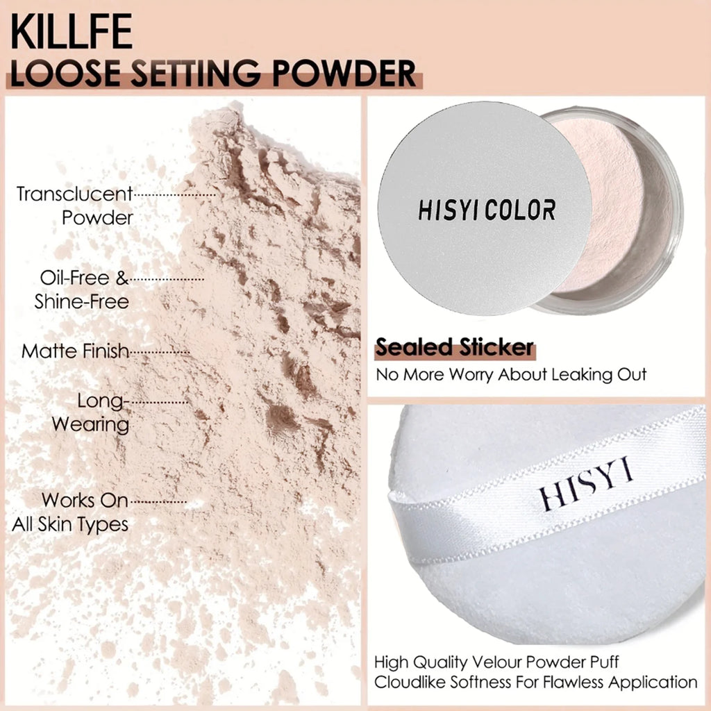 Waterproof Matte Loose Setting Powder Oil Control Brightening Qme