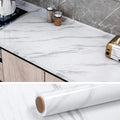 55cm waterproof oil resistant mildew proof wallpaper marble pattern self adhesive wall sticker for kitchen cabinet countertop Qme 1 55cmX5m