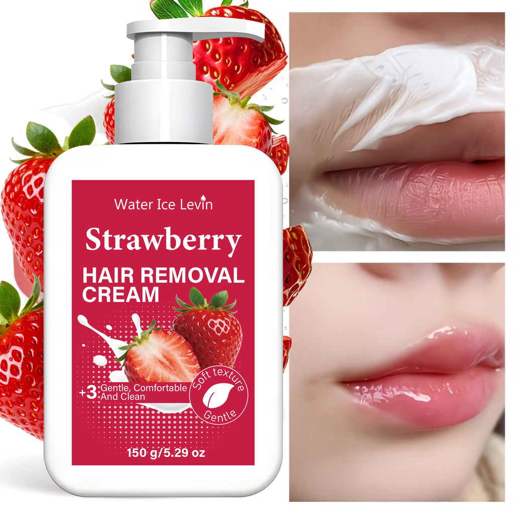 Water Ice Levin Strawberry Gentle Hair Removal Cream 150g Hydrating Moisturizing Smooth Skin Comfort Body Depilatory Cream Qme