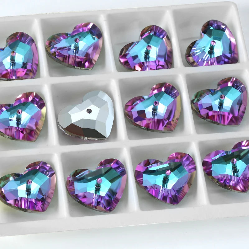 Austria Crystal Pendant Loose Rhinestone Beads Charms Glass Jewelry