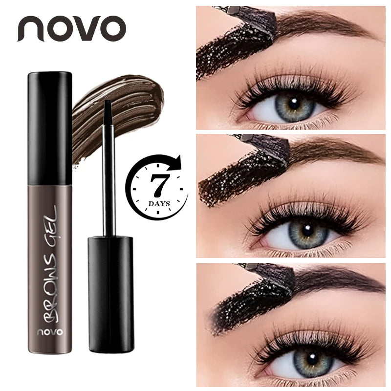 Long-Lasting Eyebrow Tint Gel, Waterproof, Semi-Permanent, Quick-Dry Transfer, Eyebrow Tattoo Beauty Cream, All Skin Types Qme