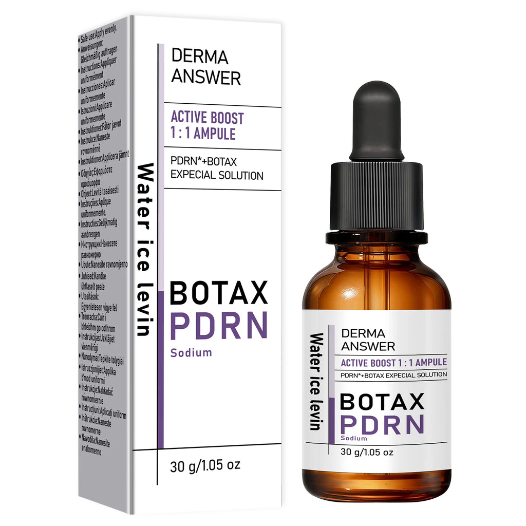 DERMA ANSWER Active Boost 1:1 Ampoule, PDRN & Botax Face Care Oil with Hyaluronic Acid & Niacinamide Qme black 30g