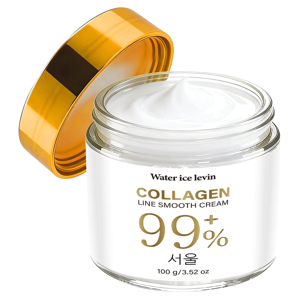 Water Ice Levin 100g Collagen Firming Cream Hydrating Smooth Lines Anti-Aging Facial Skin Care Qme WHITE 100g