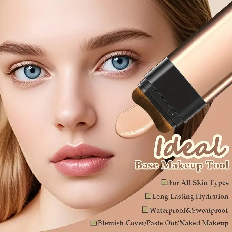 2-in-1 Foundation Stick All-in-one Coverage Waterproof Long-lasting Qme