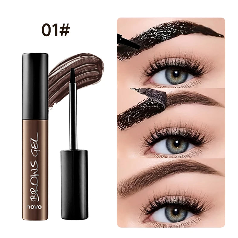 Long-Lasting Eyebrow Tint Gel, Waterproof, Semi-Permanent, Quick-Dry Transfer, Eyebrow Tattoo Beauty Cream, All Skin Types Qme 01