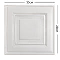 35*35cm Home Waterproof Room Decor Ceiling Self-adhesive 3D Suspended Wall Stickers Decoration Peel and Stick Wallpaper Roof Qme white 10pcs 35x35cm