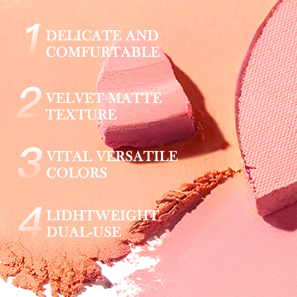 Rose Pink Matte Blush Starlight Single Shade Glow Easy Blend Qme