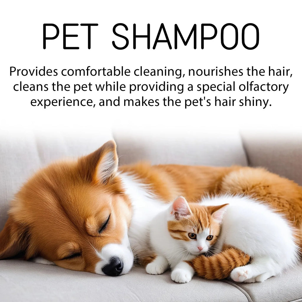 Pet Wash Shampoo Dogs Hair Soften Dirts Mites Removal Flea Kille Deodorizing Reduce Itching Anti Flea Pet Grooming Puppy Shampoo Qme