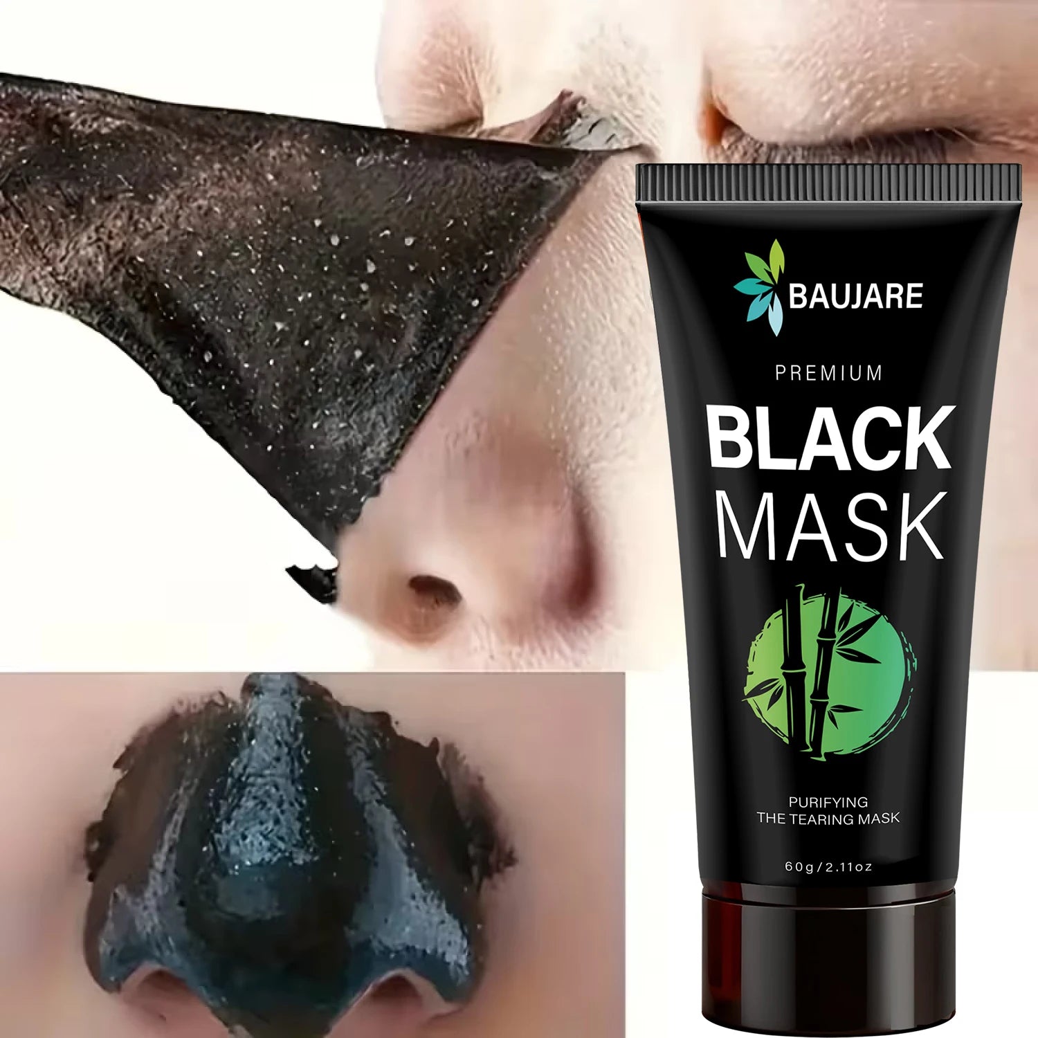 Premium Blackhead Peel Off Mask with Charcoal & Centella, Deep Cleansing & Purifying for Smooth Skin, All Skin Types. Qme