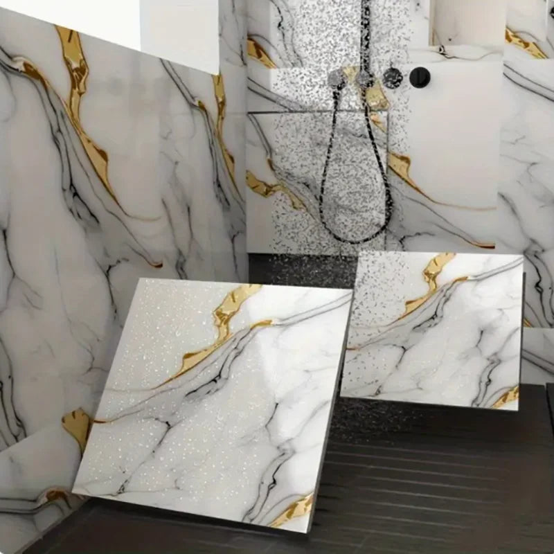 30x30CM Self Adhesive Marble Pattern Wallpaper DIY Home Decoration Qme