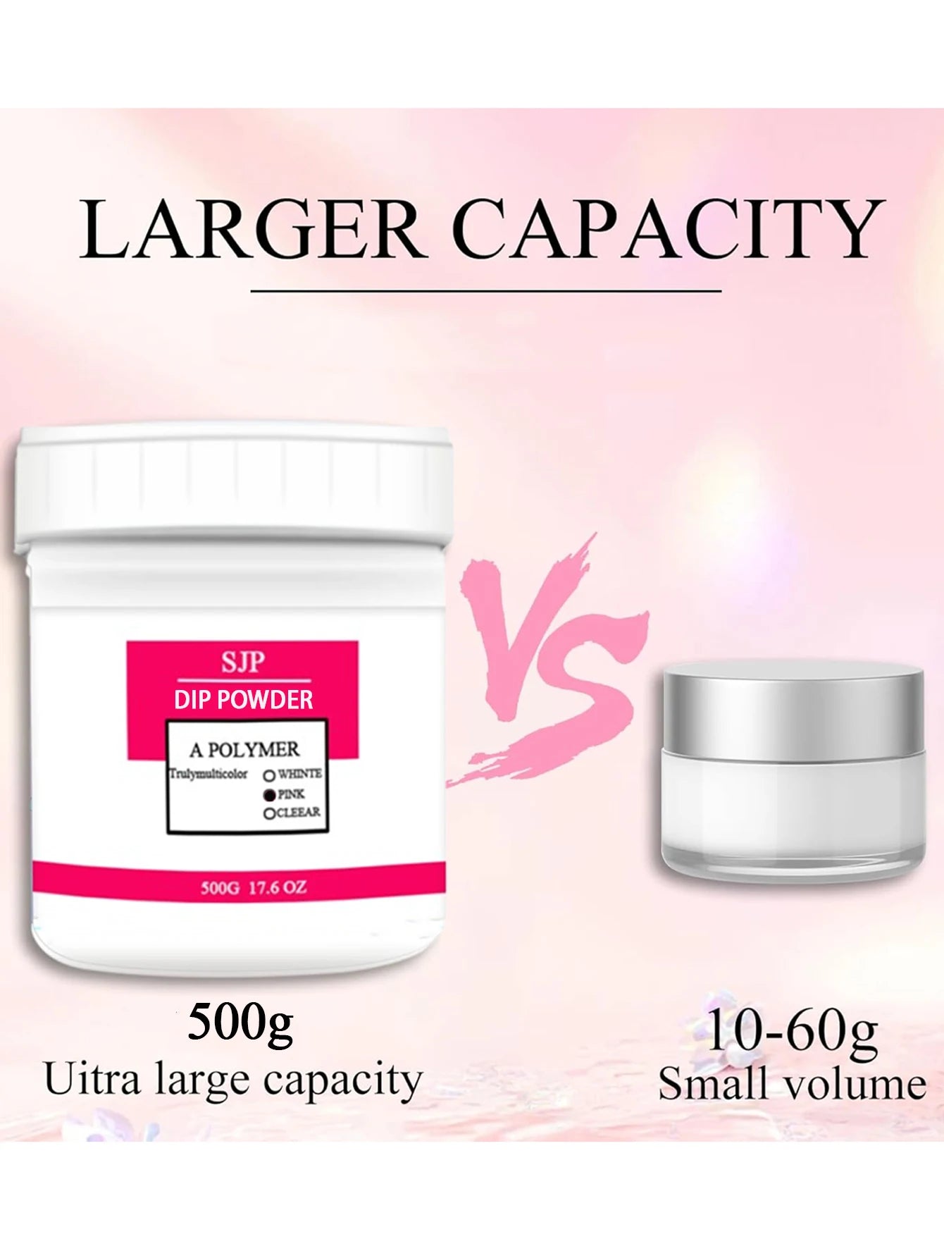 Acrylic Powder Nails Nude Long Lasting Salon Professional Bubble Nail Qme