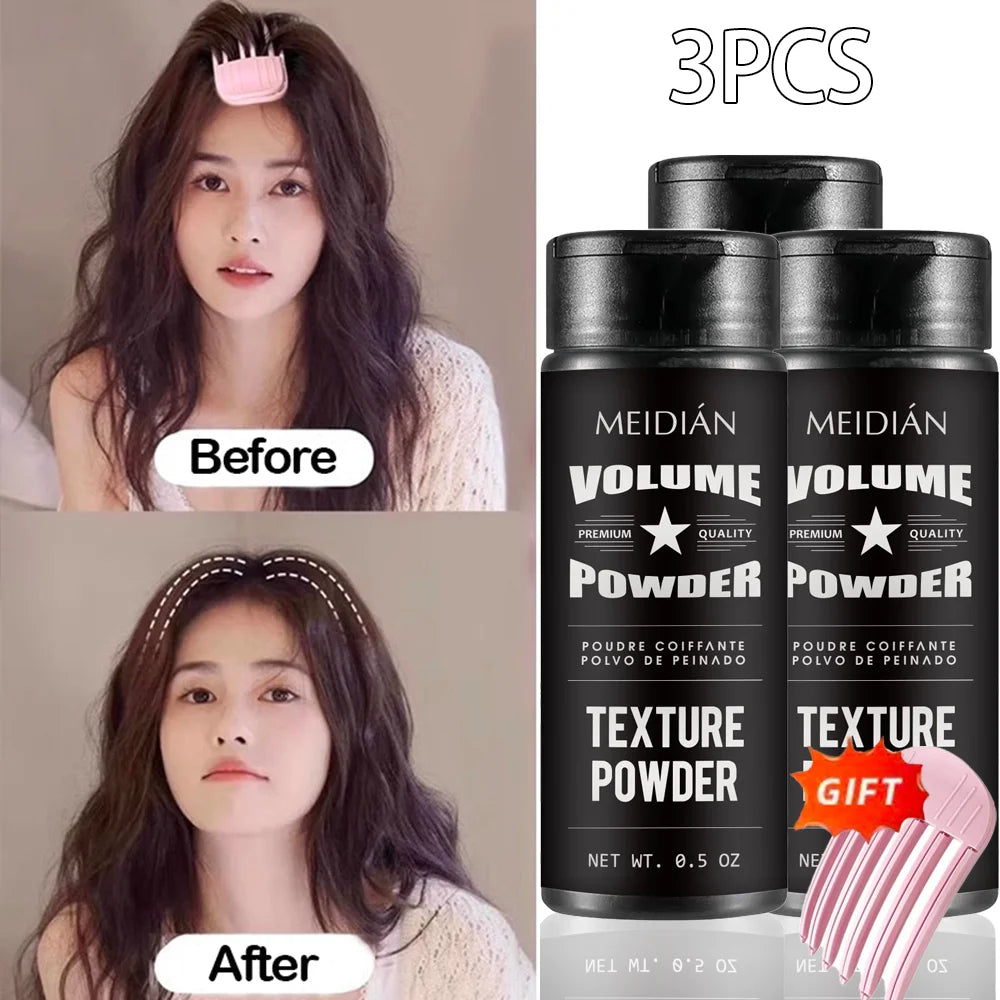 Volumizing Hair Styling Powder Oil Control Quick DIY-Friendly Qme 3 in set