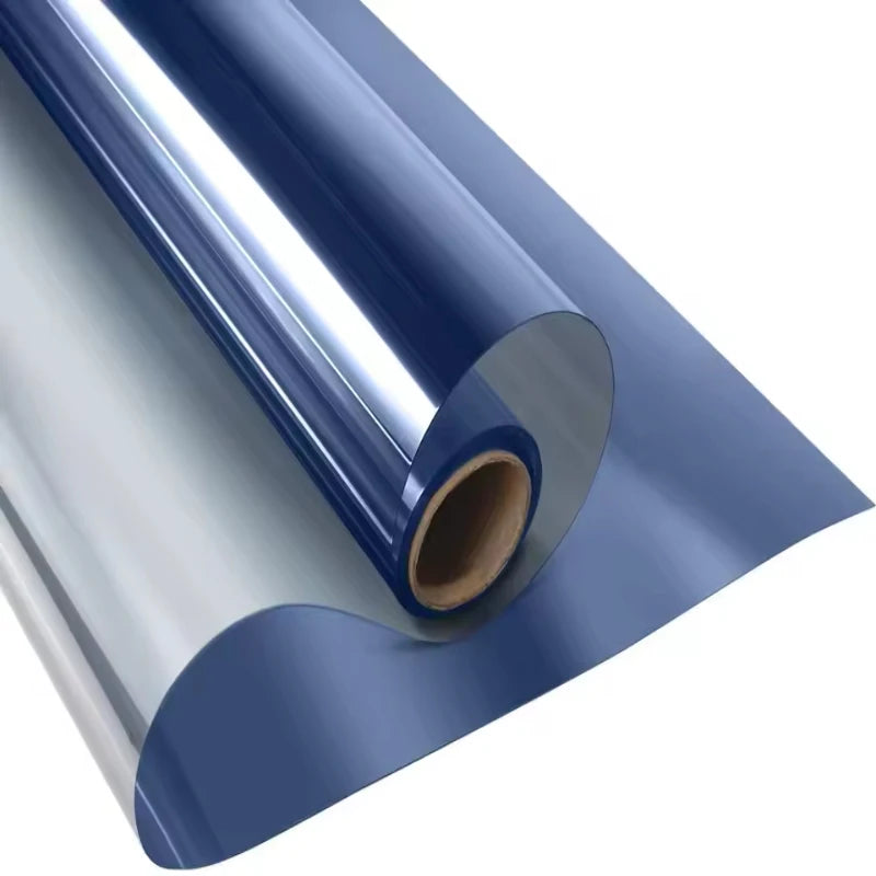 One-Way Vision Window Film Home Sun Protection And Heat Insulation Window Film Sunshade Privacy And UV Protection Window Film. Qme lanyin 50cmX5m