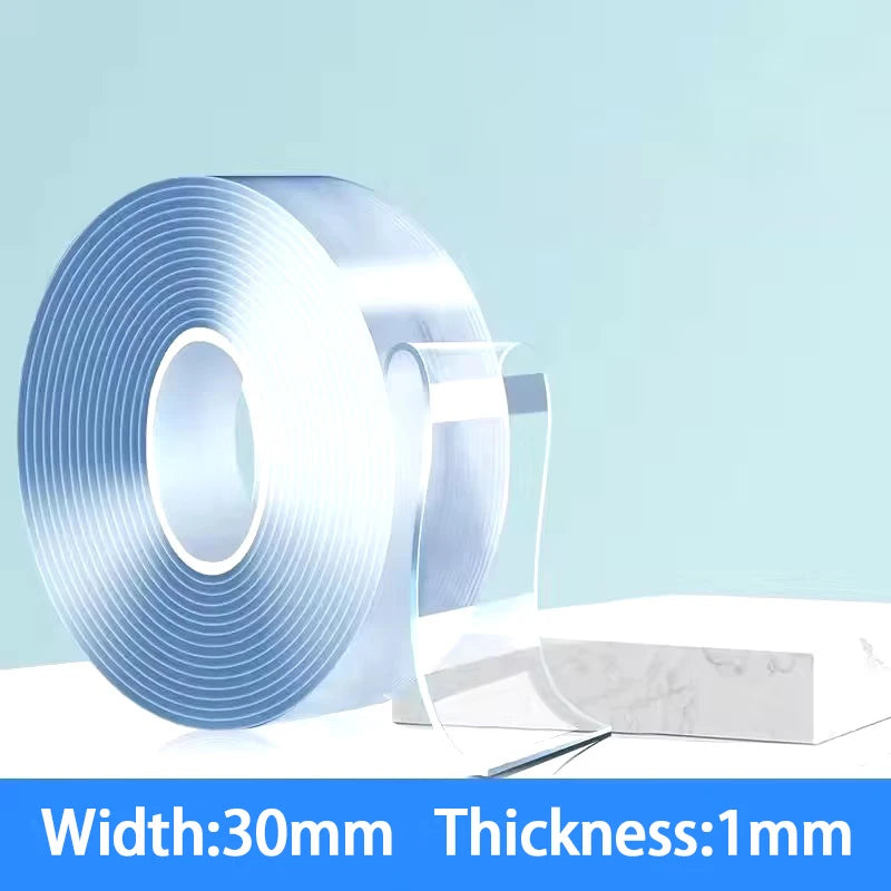 Thickness Double Sided Tape Transparent Reusable Waterproof Adhesive Qme