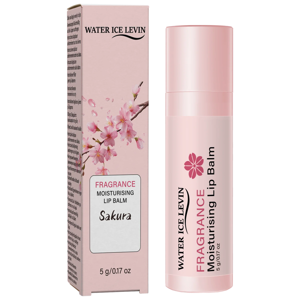 Water Ice Levin Sakura Fragrance Lip Balm Long Lasting Moisturizing Collagen Nourish Chapped Lips Qme Red 5g
