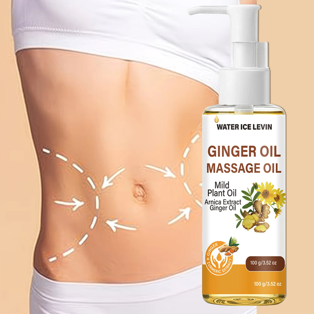 Natural Ginger Arnica Massage Oil, Hydrating Firming Plant-Based Body Care Essential Oil Qme