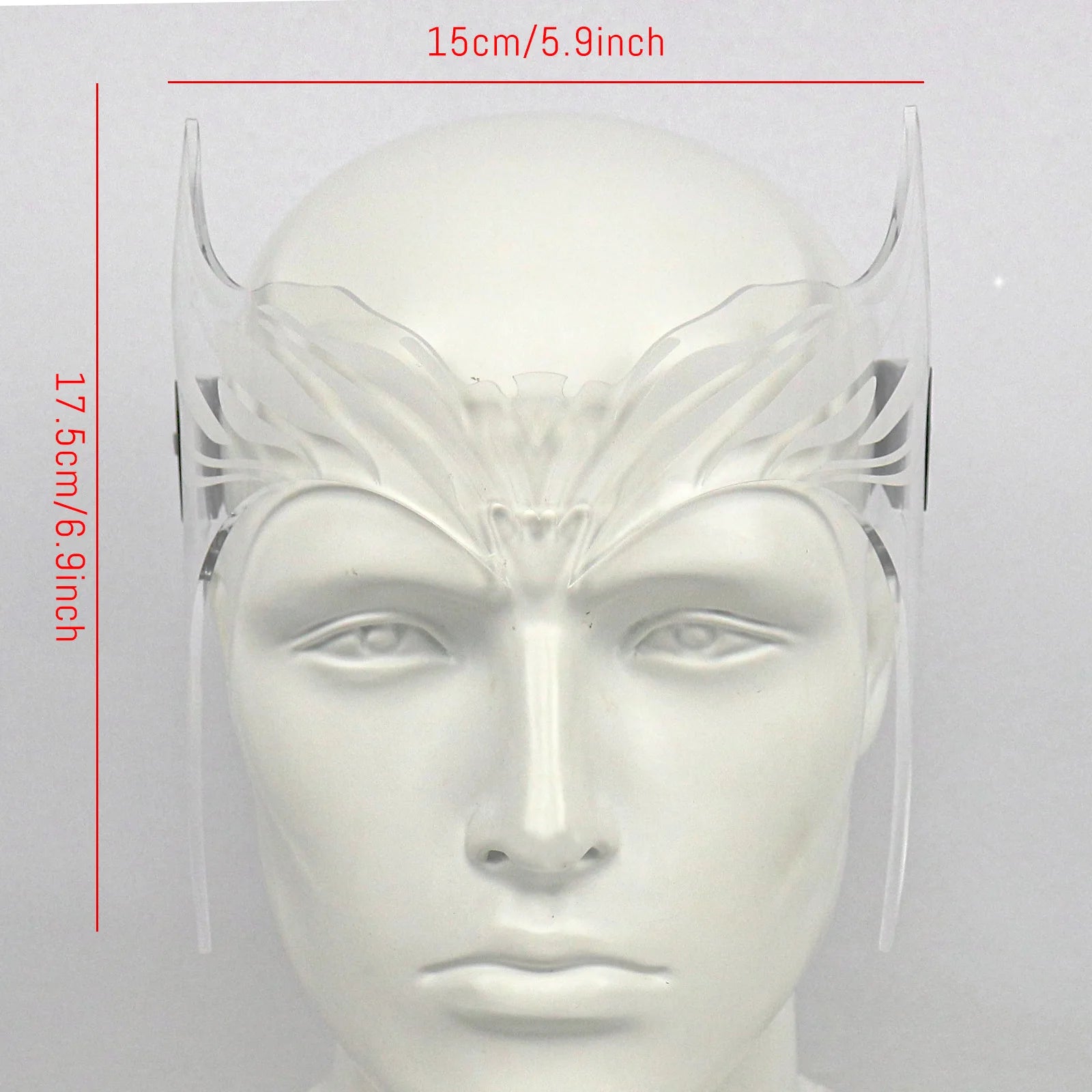 Superhero Scarlet Witch Glowing Mask Cosplay Headwear Acrylic Helmet Halloween Party festival Rave Outfit Props Accessories Qme